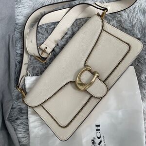 Coach Cream Leather Shoulder Bag